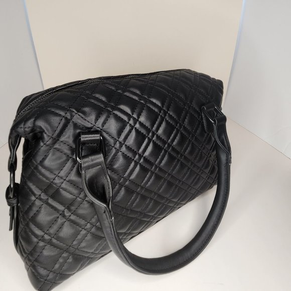 Darcy Mark's London Black Quilted Vegan Leather Satchel - NWT - Picture 2 of 9